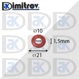 Дифтунга Ø 10 х Ø 21 х 1,5 mm медна